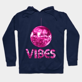 Seventies Pink Discoball Vibes Hoodie